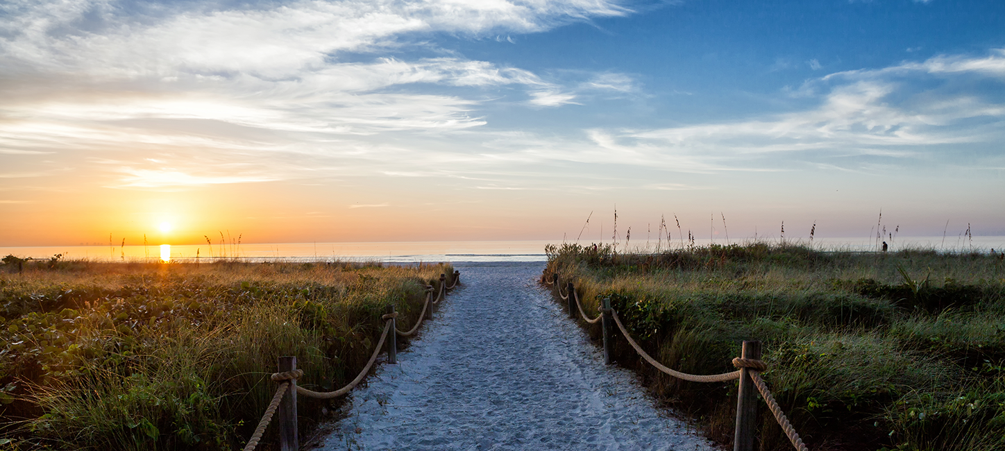 A path leading to the ocean.