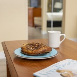 coffee and danish in Ocean Breeze Inn Vero suite