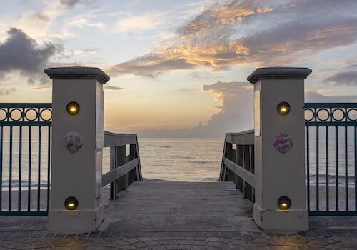 Vero Beach stairs at sunrise